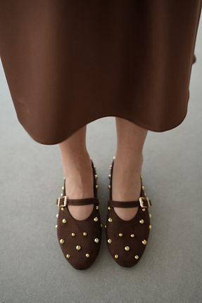 بابت قهوه ای زنانه چرم مصنوعی selinshoes - کد 923370005