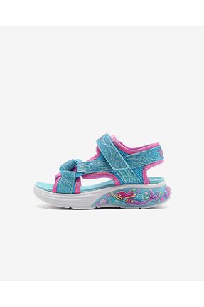 صندل سرمه ای بچه گانه پاشنه تخت Skechers - کد 924243719