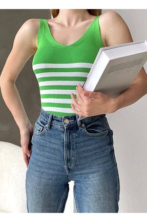 بلوز سبز زنانه یقه U WOMAN VISION - کد 923368901