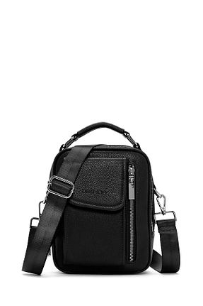 کیف پستچی مشکی مردانه چرم مصنوعی Derimod - کد 785030571