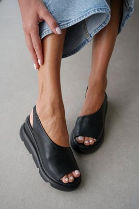 صندل مشکی زنانه پاشنه ضخیم selinshoes - کد 923370843
