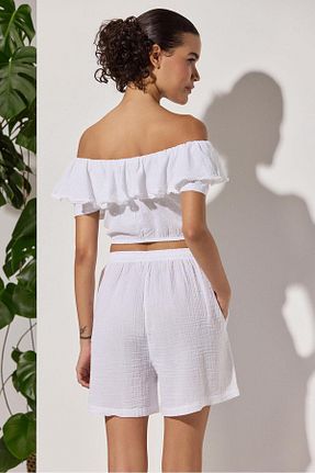 شلوارک و برمودا سفید زنانه رگولار White By Nature - کد 821833705