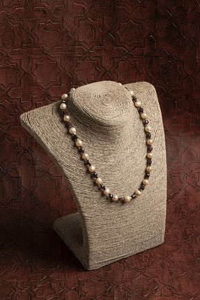 گردنبند جواهر طوسی زنانه Saff Doğal Taş - کد 923375799