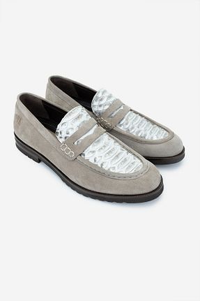 کفش لوفر بژ مردانه چرم خالص Valmenti - کد 924146321