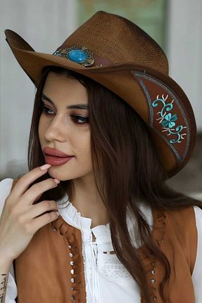 کلاه قهوه ای زنانه حصیر Uniquetrenders - کد 923387526