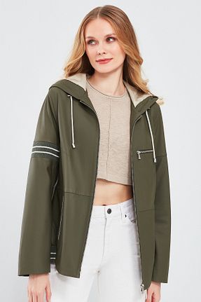 کاپشن خاکی زنانه Straight Derimod - کد 818547174