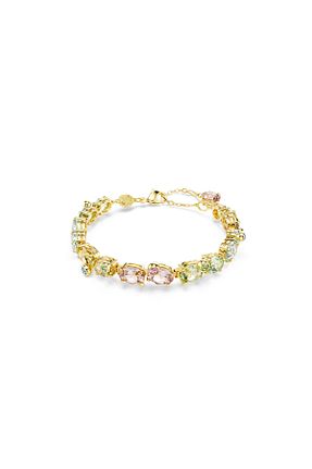 دستبند جواهر طلائی زنانه زیرکن Swarovski - کد 892751505