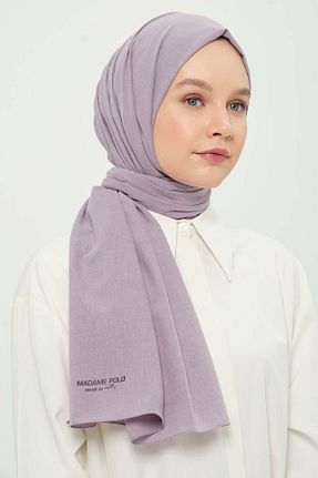 شال بنفش زنانه پنبه پلی استر Madame Polo - کد 923403036