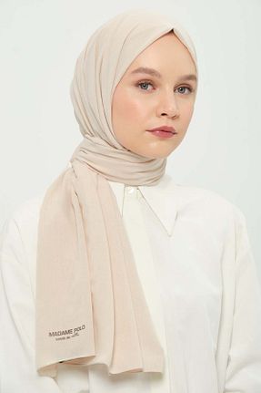شال بژ زنانه پنبه پلی استر Madame Polo - کد 923448224