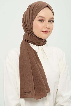 شال قهوه ای زنانه پنبه پلی استر Madame Polo - کد 923448537