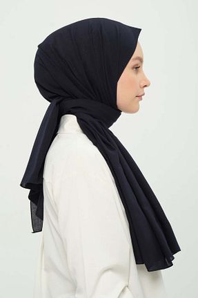 شال سرمه ای زنانه پنبه پلی استر Madame Polo - کد 923416426