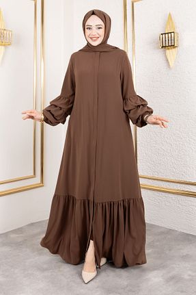 کلاه و ابایا قهوه ای زنانه بافتنی Tesettür Dünyası - کد 923460712