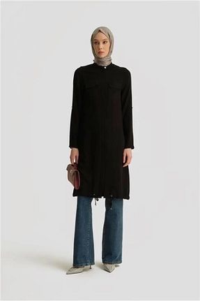 تونیک حجاب مشکی زنانه جین Armine - کد 924181772