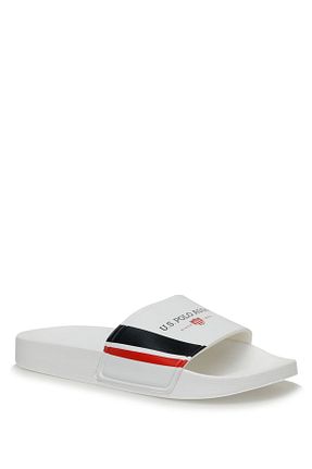 دمپائی سفید مردانه پاشنه تخت U.S. Polo Assn. - کد 898665453