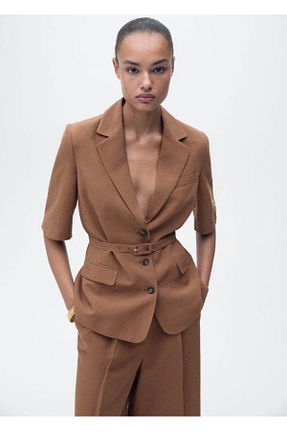 کت قهوه ای زنانه رگولار MANGO - کد 923467680