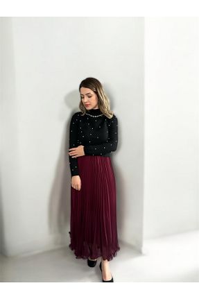 دامن حجاب زرشکی پارچه CHİLL DESİGN - کد 923469313
