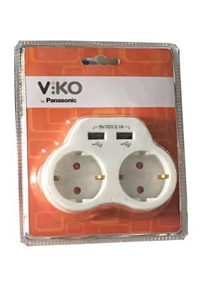 کابل افزودنی پریز گروهی سفید 2 VİKO - کد 33525118