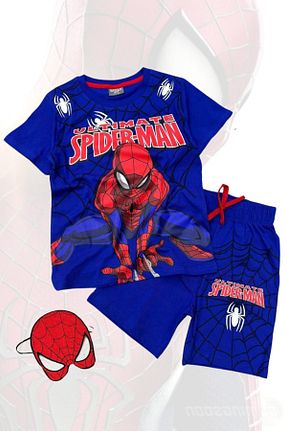 ست بالاتنه و پائین تنه آبی بچه گانه بافتنی Spiderman - کد 923491823