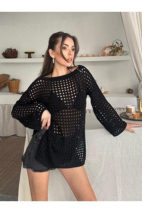 تونیک مشکی زنانه تریکو Gülçin Coşkun - کد 923489962