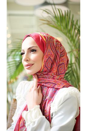 روسری صورتی پلی استر efdal şal eşarp - کد 857602130
