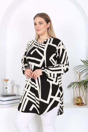 تونیک سایز بزرگ مشکی زنانه بافتنی Genel Markalar - کد 923492558
