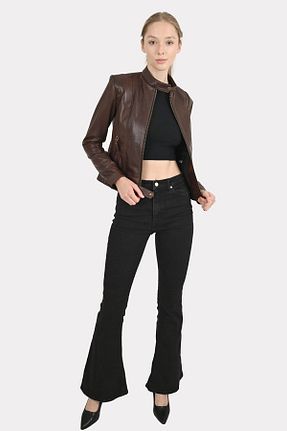 کت قهوه ای زنانه Fitted ALİN - کد 446097036