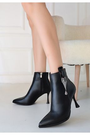 بوت / نیم بوت مشکی زنانه پاشنه تخت Joyboyshop - کد 924376643