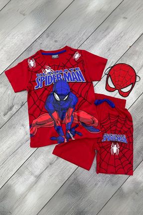 ست بالاتنه و پائین تنه قرمز بچه گانه بافتنی Spiderman - کد 923491841