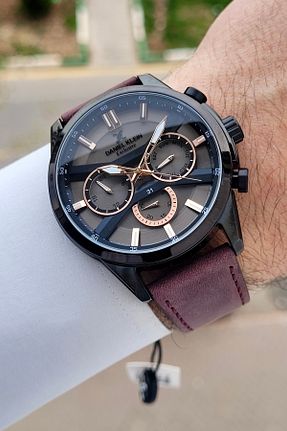 ساعت مچی قهوه ای مردانه 44 میلی متر Daniel Klein - کد 923482765