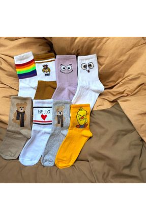 جوراب رنگی زنانه پنبه ای MODA - کد 923583240