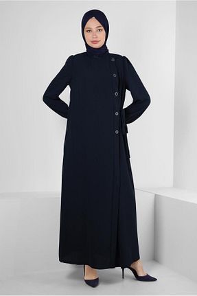 کلاه و ابایا سرمه ای زنانه پلی استر Alvina - کد 801231055