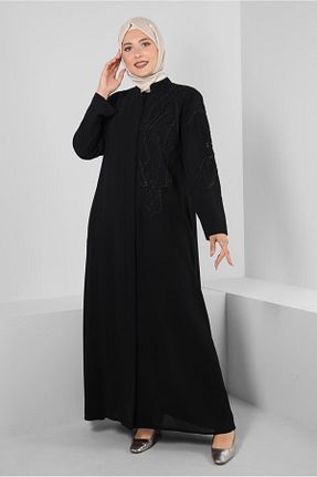 مانتو بلند حجاب مشکی زنانه Alvina - کد 805630576