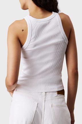 تیشرت سفید زنانه اسلیم فیت Calvin Klein - کد 924294916