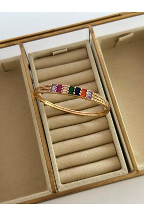 دستبند استیل (فولاد) رنگی زنانه روکش طلا MyladyAccessoriess - کد 767006952
