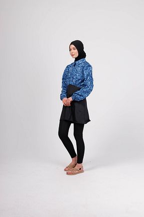 مایو حجاب آبی زنانه Soyut GAVLİA - کد 924302740