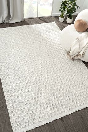 فرش سفید قابل شستشو Eliz Home - کد 770679538
