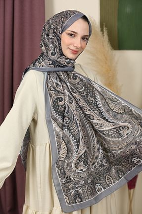 شال طوسی زنانه پنبه ای aldyoo - کد 923657821