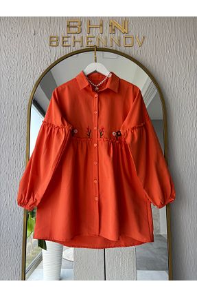 پیراهن حجاب نارنجی زنانه Straight Butik - کد 923686696