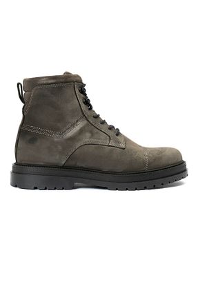 بوت / نیم بوت طوسی مردانه چرم خالص Greyder - کد 386421663