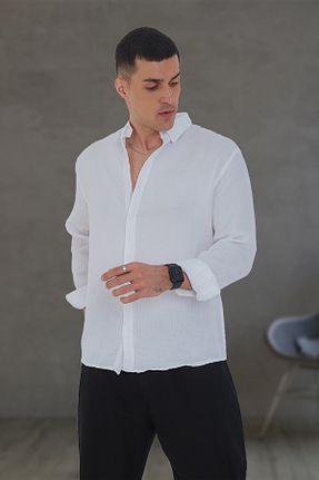پیراهن سفید مردانه رگولار JR Boutique - کد 802930514