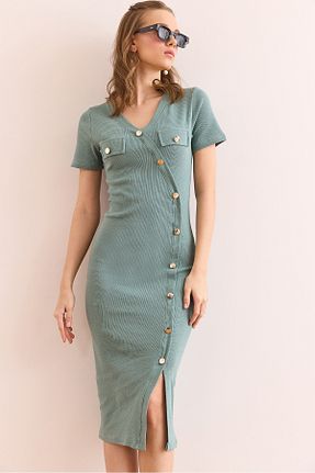لباس سبز زنانه بافتنی Olalook - کد 923048860