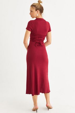 لباس زرشکی زنانه بافت Cool & Modest - کد 923386553