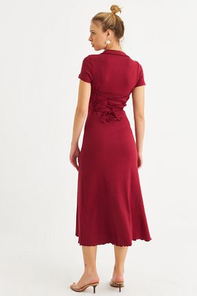 لباس زرشکی زنانه بافت Cool & Modest - کد 923386553
