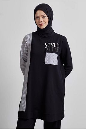 ست گرمکن حجاب مشکی زنانه رگولار Alvina - کد 924286329