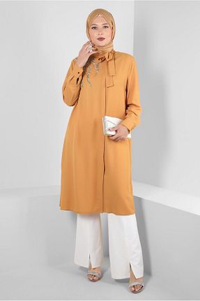تونیک حجاب زرد زنانه پلی استر Alvina - کد 799159397