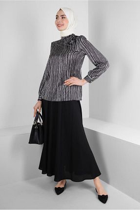 بلوز حجاب مشکی زنانه رگولار Alvina - کد 799581233