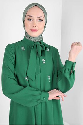 روسری سبز پلی استر Alvina - کد 792006485