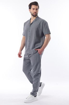 ست بالاتنه و پائین تنه طوسی مردانه بافتنی Madmext - کد 924287493