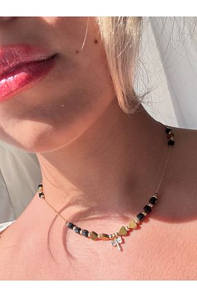 گردنبند جواهر زرد زنانه JEWELRY - کد 923631801