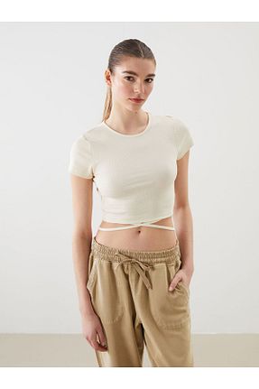 بلوز بژ زنانه ساده LC Waikiki - کد 924295524